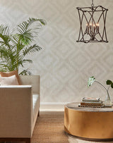 Wallpaper Diamond Channel Wallpaper // Light Grey