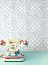 Wallpaper Diamond Gate Wallpaper // Blue & White