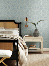 Wallpaper Diamond Macrame Wallpaper // Blue