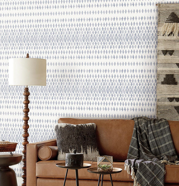 Wallpaper Diamond Ombre Wallpaper // Navy & White