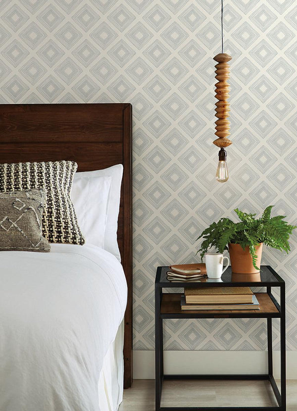 Wallpaper Diamond Sketch Wallpaper // Eggshell