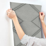 Wallpaper Diamond Twist Wallpaper // Grey & Black