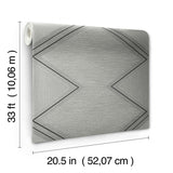 Wallpaper Diamond Twist Wallpaper // Grey & Black