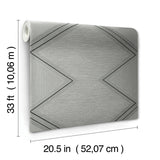 Wallpaper Diamond Twist Wallpaper // Grey & Black