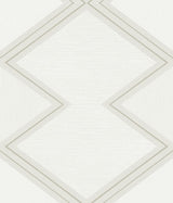 Wallpaper Diamond Twist Wallpaper // White & Cream