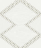 Wallpaper Diamond Twist Wallpaper // White & Cream