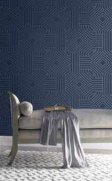 Wallpaper Diverging Diamonds Wallpaper // Navy