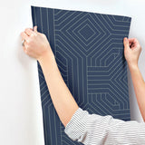 Wallpaper Diverging Diamonds Wallpaper // Navy