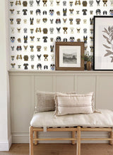 Wallpaper Dog Days Peel & Stick Wallpaper // Multi White