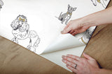 Wallpaper Dog's Life Peel & Stick Wallpaper // Metallic