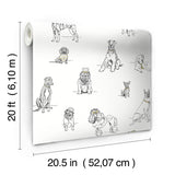 Wallpaper Dog's Life Peel & Stick Wallpaper // Metallic