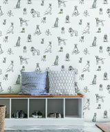 Wallpaper Dog's Life Peel & Stick Wallpaper // Silver & Gold