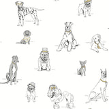 Wallpaper Dog's Life Peel & Stick Wallpaper // Silver & Gold