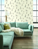 Wallpaper Dog's Life Wallpaper // Silver & Gold Metallic
