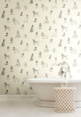 Wallpaper Dog's Life Wallpaper // Silver & Gold Metallic