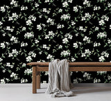 Wallpaper Dogwood Wallpaper // Black