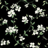Wallpaper Dogwood Wallpaper // Black