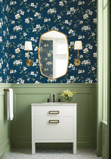 Wallpaper Dogwood Wallpaper // Navy