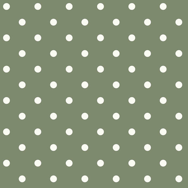 Wallpaper Dots on Dots Wallpaper // White & Green 