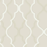 Wallpaper Double Damask Peel & Stick Wallpaper // Beige
