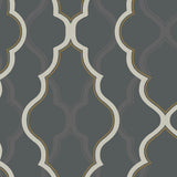 Wallpaper Double Damask Wallpaper // Black