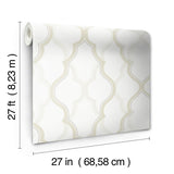 Wallpaper Double Damask Wallpaper // Cream