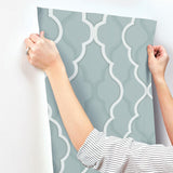 Wallpaper Double Damask Wallpaper // Teal