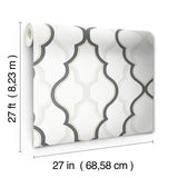 Wallpaper Double Damask Wallpaper // White & Black