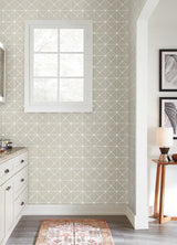 Wallpaper Double Diamonds Peel & Stick Wallpaper // Off White