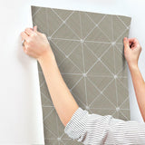 Wallpaper Double Diamonds Peel & Stick Wallpaper // Taupe