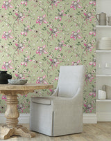 Wallpaper Dream Blossom Wallpaper // Light Green