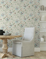 Wallpaper Dream Blossom Wallpaper // Taupe & Aqua