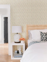 Wallpaper Dyed Ogee Wallpaper // Taupe