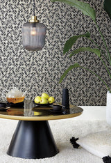 Wallpaper Dynastic Lattice Wallpaper // Black