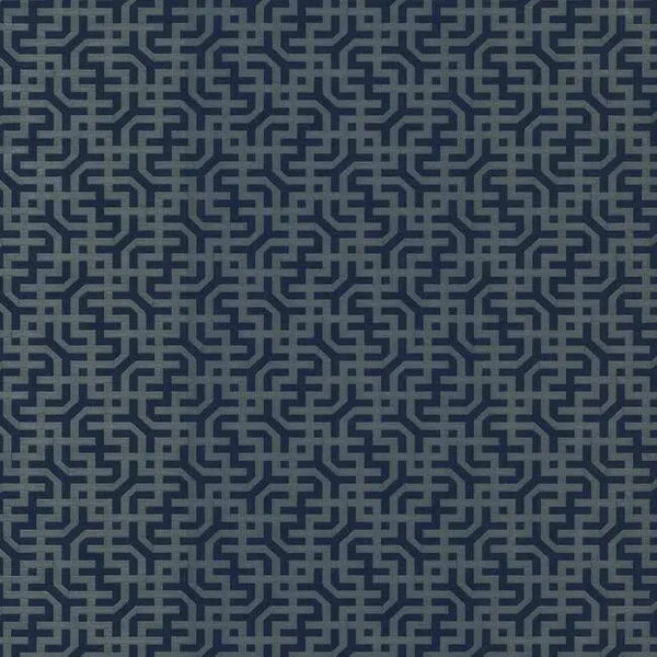 Wallpaper Dynastic Lattice Wallpaper // Navy 