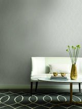 Wallpaper Ebb & Flow Wallpaper // White & Silver