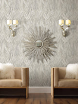 Wallpaper Ebru Marble Wallpaper // Cool Grey