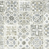 Wallpaper Ecaustic Tile Peel & Stick Wallpaper // Grey
