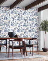 Wallpaper Eden Retreat Wallpaper // White & Blue
