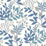 Wallpaper Eden Retreat Wallpaper // White & Blue