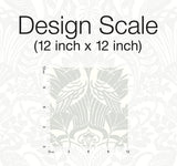 Wallpaper Egret Damask Wallpaper // Green