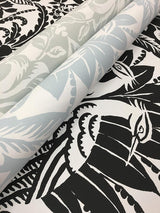 Wallpaper Egret Damask Wallpaper // Green