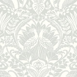 Wallpaper Egret Damask Wallpaper // Green