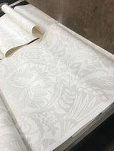 Wallpaper Egret Damask Wallpaper // White & Cream