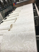 Wallpaper Egret Damask Wallpaper // White & Cream