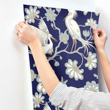 Wallpaper Egrets Wallpaper // Navy