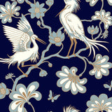 Wallpaper Egrets Wallpaper // Navy