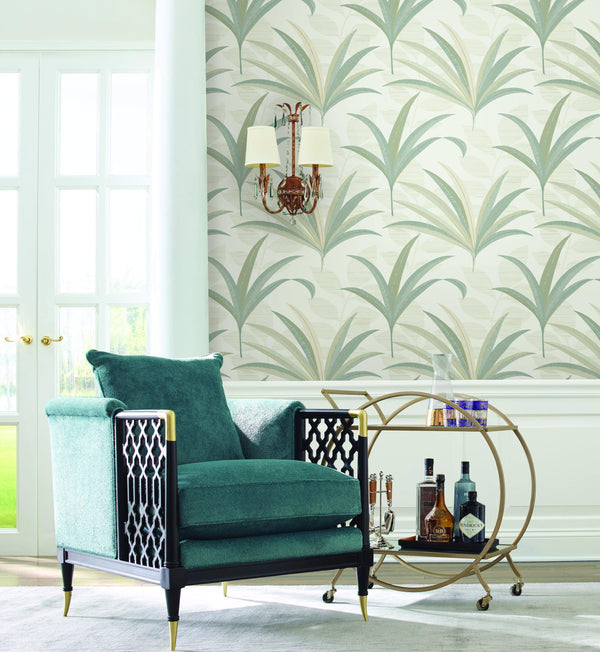 Wallpaper El Morocco Palm Wallpaper // White