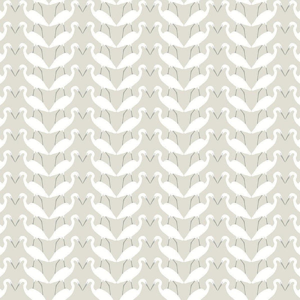 Wallpaper Elegant Birds Peel & Stick Wallpaper // Beige 