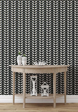 Wallpaper Elegant Birds Peel & Stick Wallpaper // Black & Metallic